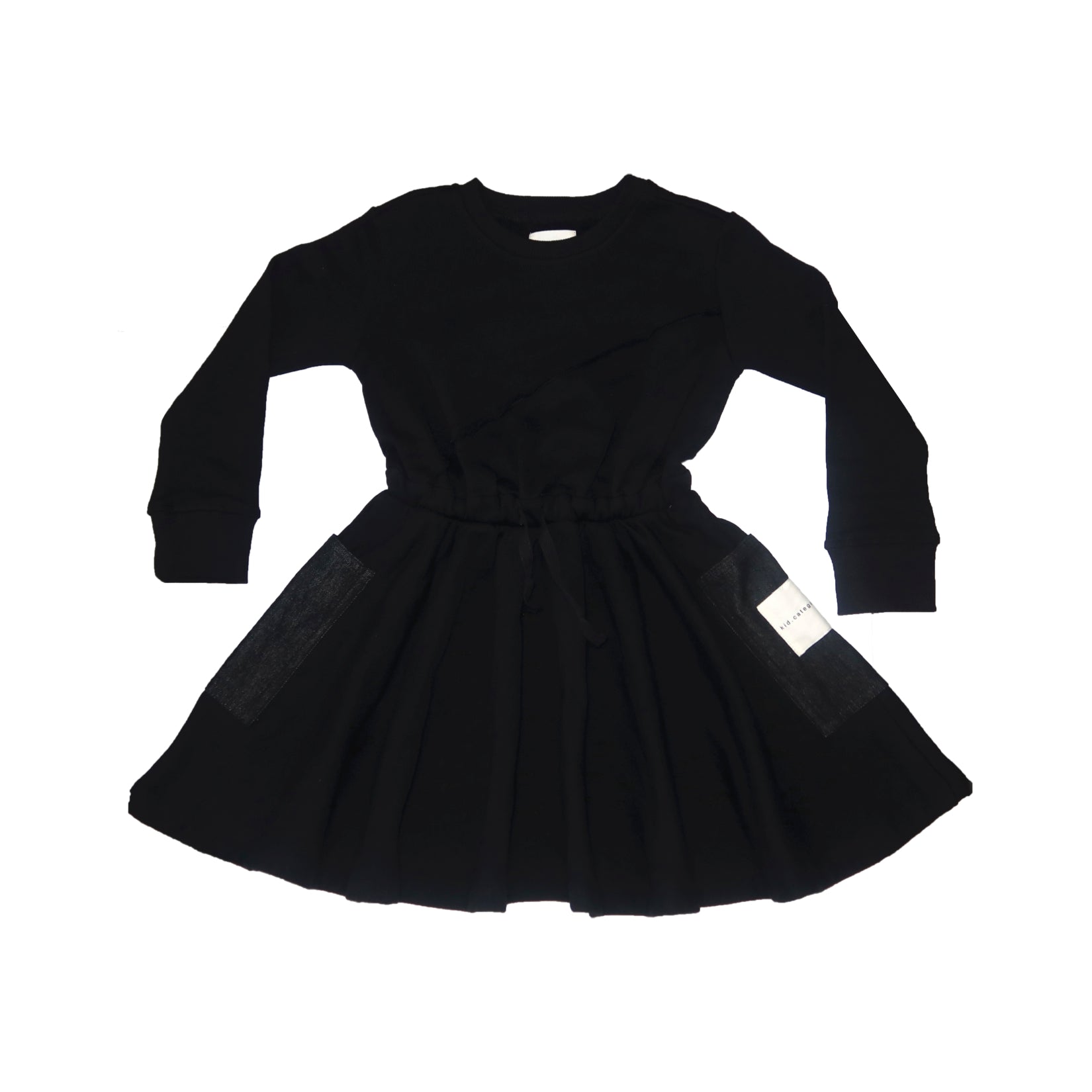 Black Dress with Denim Pockets k i d . c a t e g o r y Black Dress with Denim Pockets k i d . c a t e g o r y