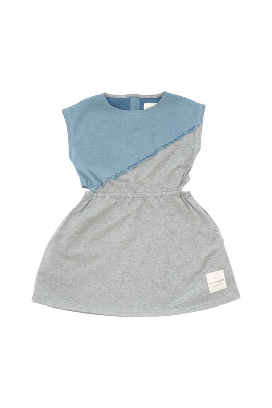 Grey Short Sleeve Cut Out Dress