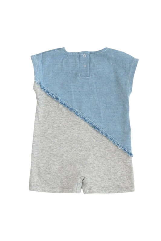 Grey Short Sleeve Romper