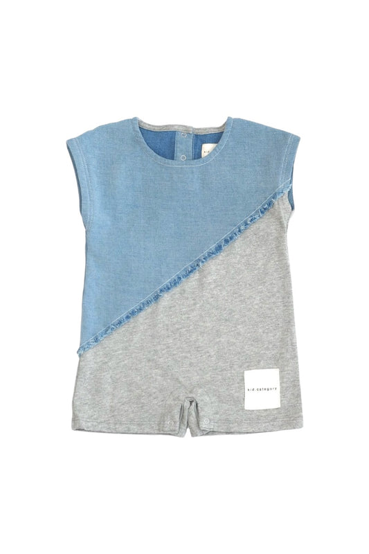 Grey Short Sleeve Romper