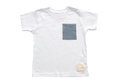 T-shirt with Denim pocket