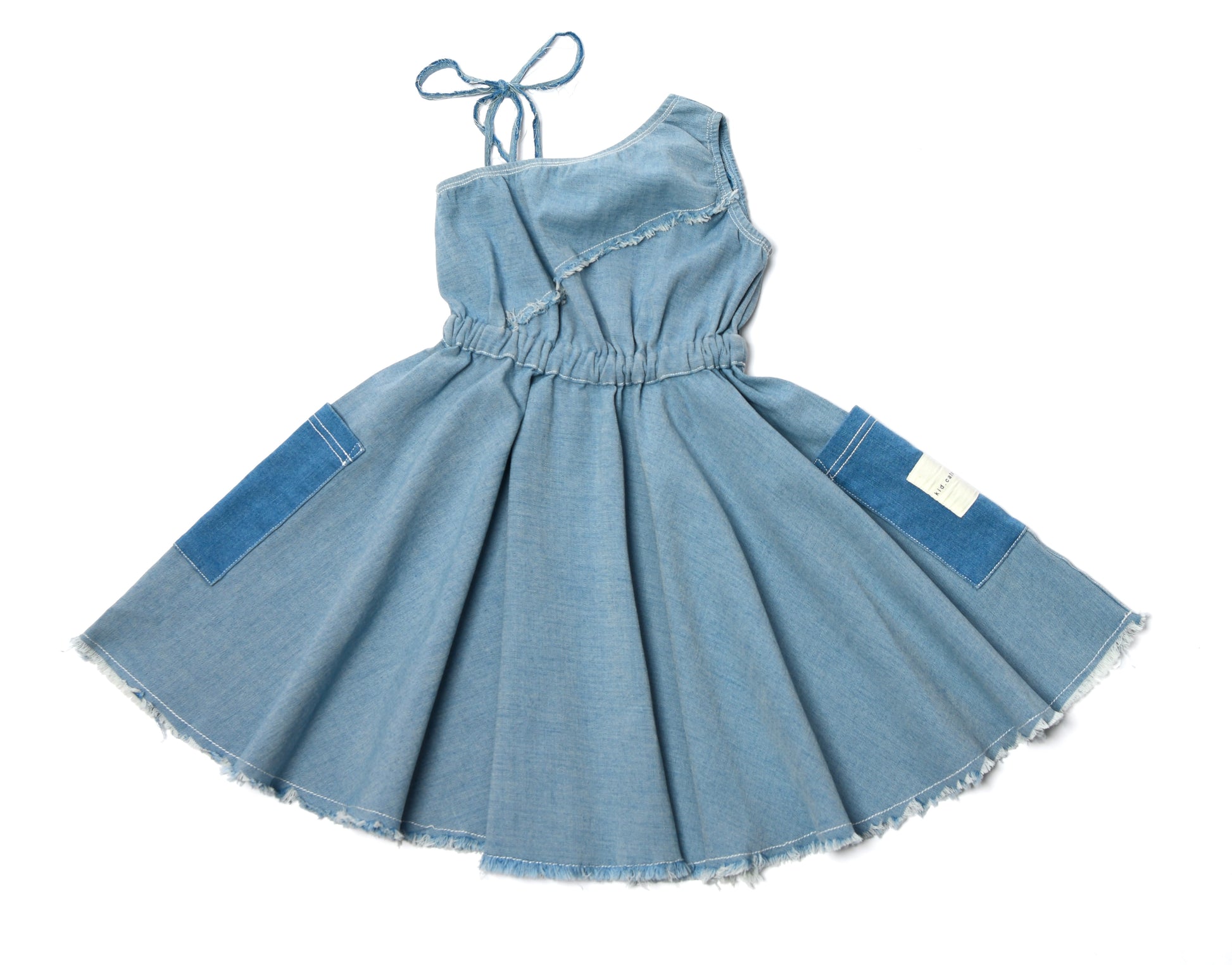 One Shoulder Denim Dress