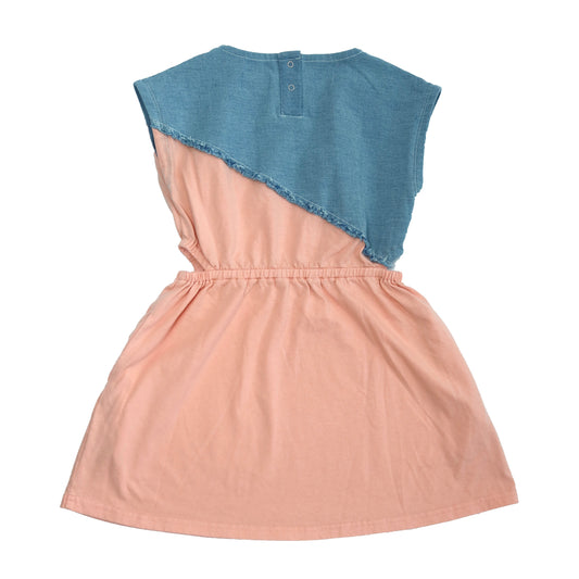 Peach Short Sleeve Cut Out Dress