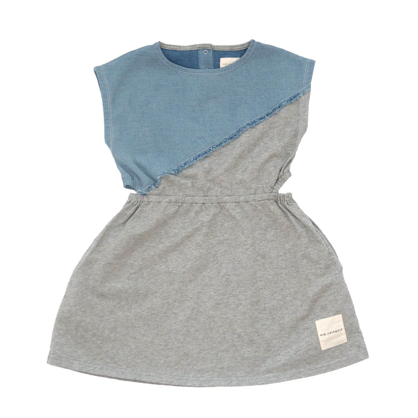 Grey Short Sleeve Cut Out Dress