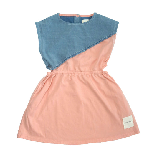 Peach Short Sleeve Cut Out Dress