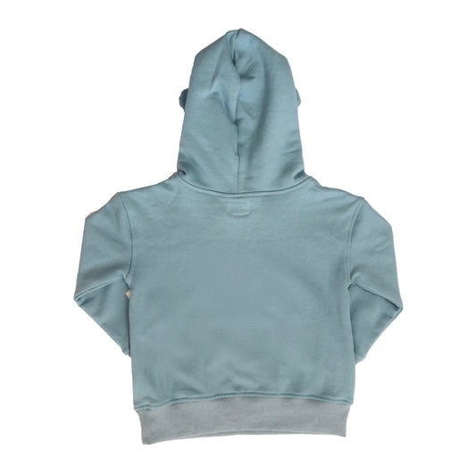 Blue Hoodie with Denim Pocket