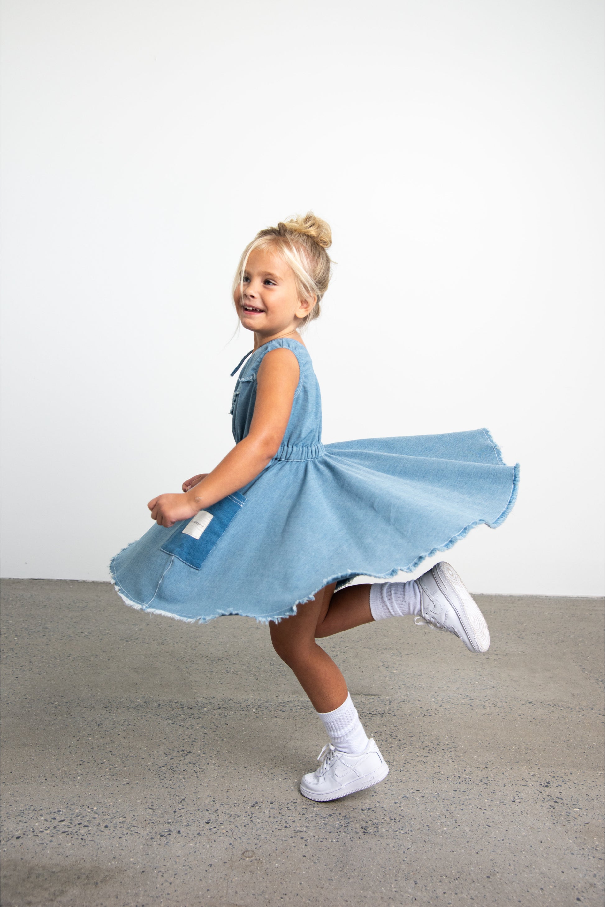 One Shoulder Denim Dress