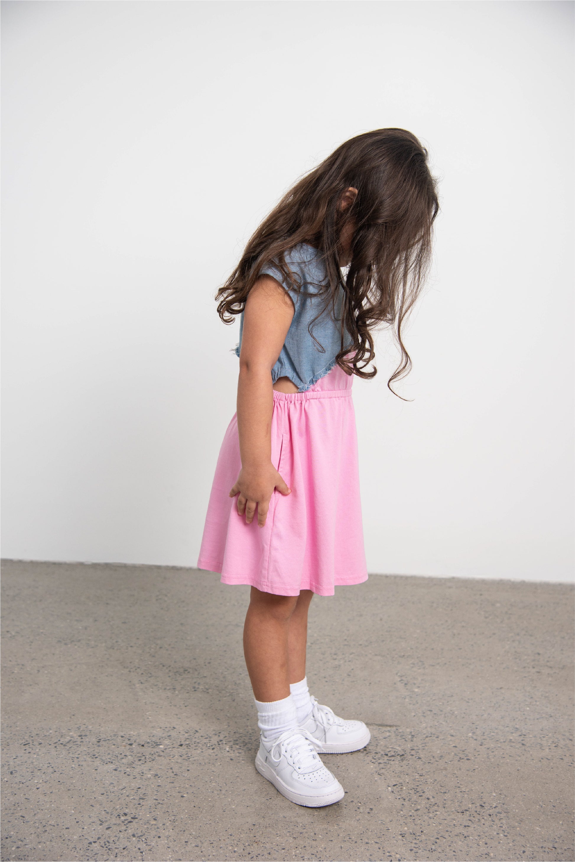 Pink Short Sleeve Cut Out Dress