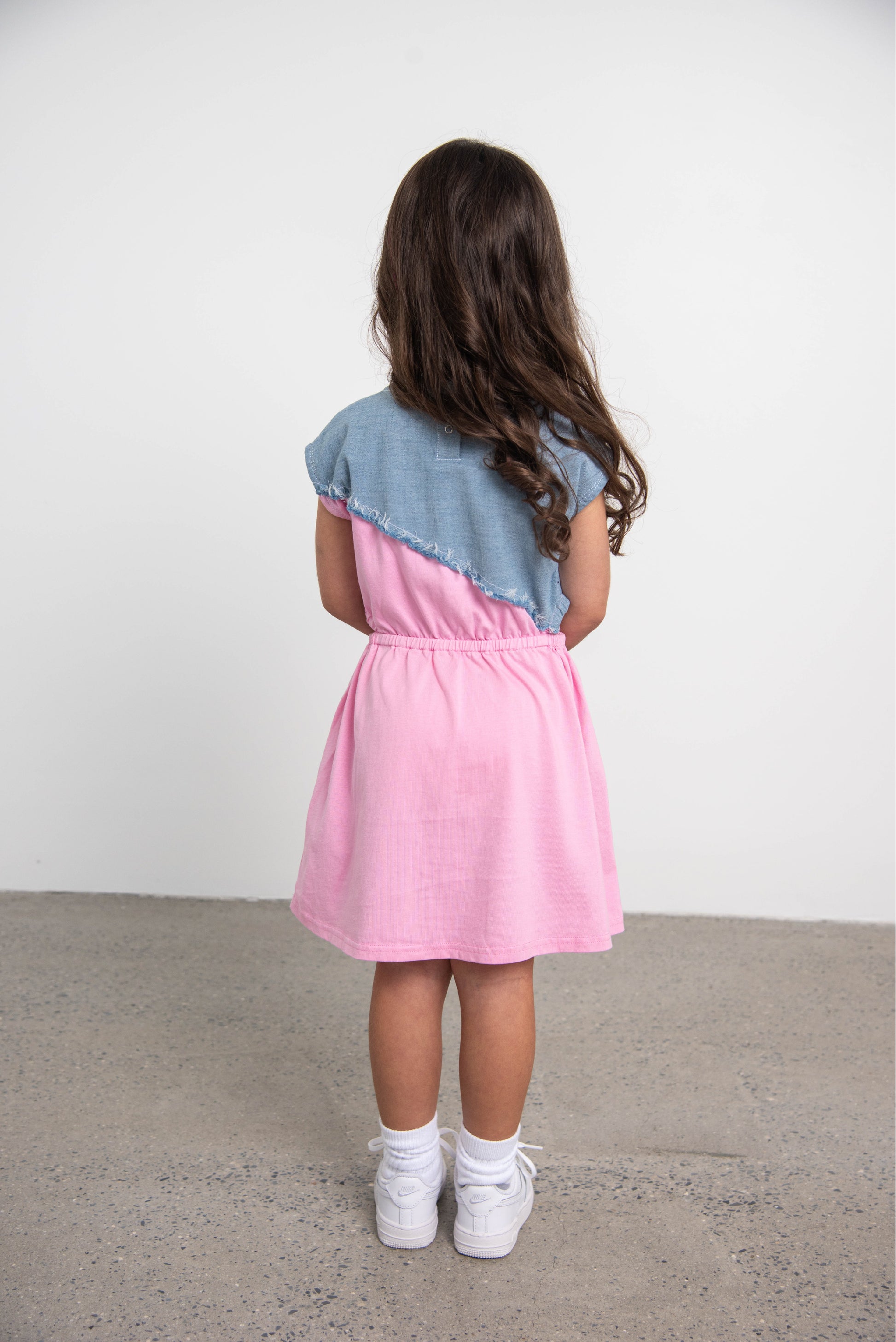 Pink Short Sleeve Cut Out Dress