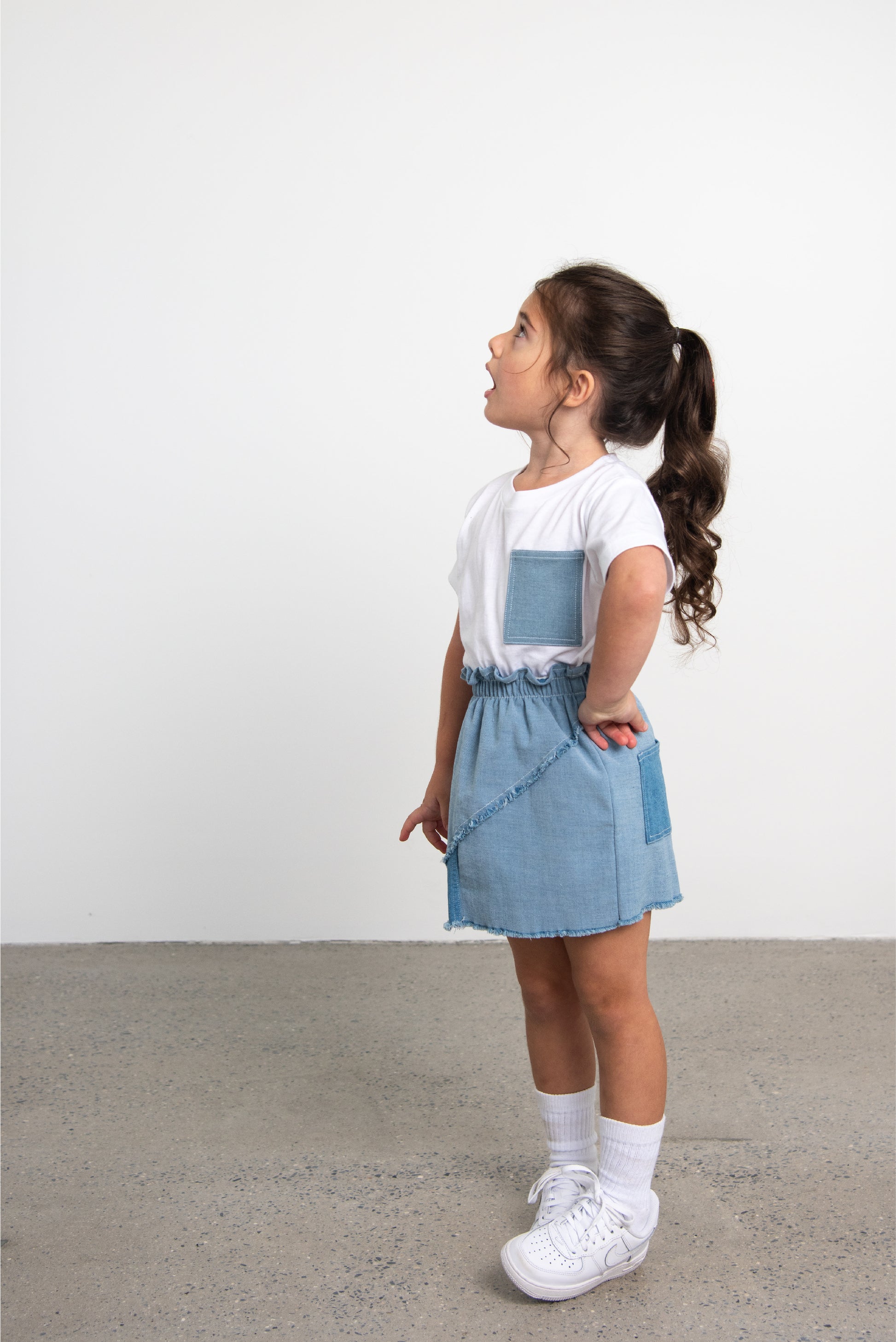 T-shirt with Denim pocket