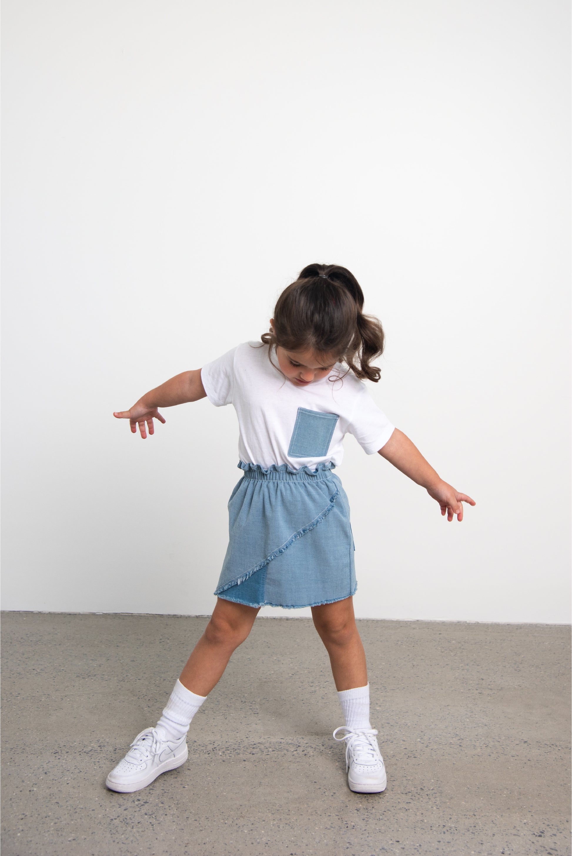 T-shirt with Denim pocket